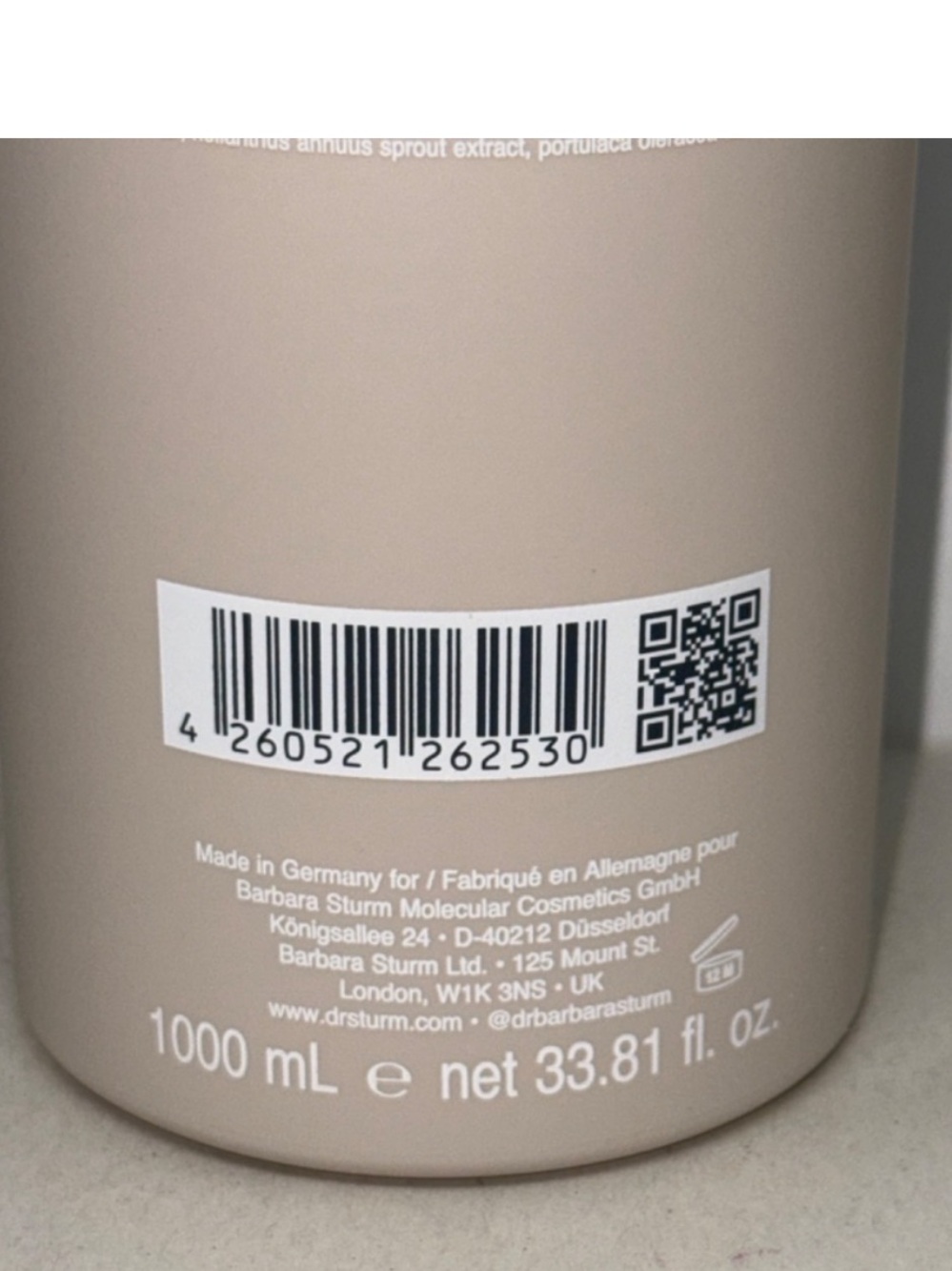 Dr. Barbara Sturm Hydrating Conditioner 33.81 fl oz. 1000ml NEW Large Bottle - Picture 3 of 4